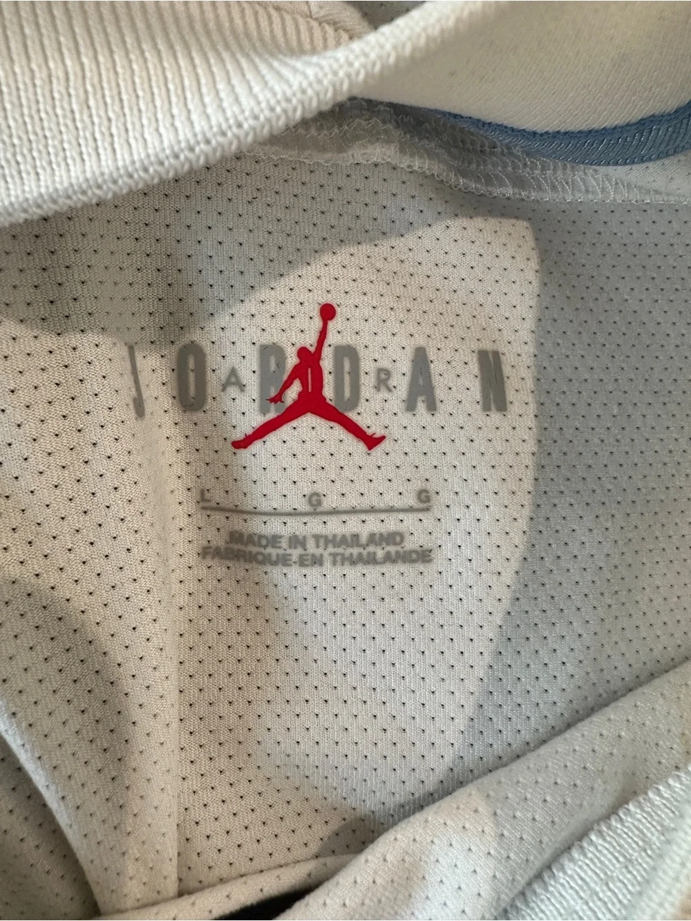 Jordan White Mesh Top with Red Jumpman